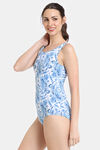 Zelocity Elastane Blended Slip-On Malliot with Removable Pads - Diva Blue — thumbnail 2
